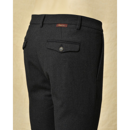 Pantalon en laine bleu à motifs True NYC