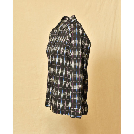 Chemisier en coton noir à motifs Chloé Stora