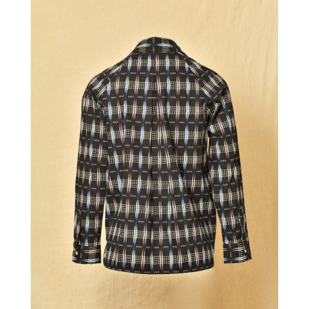 Chemisier en coton noir à motifs Chloé Stora
