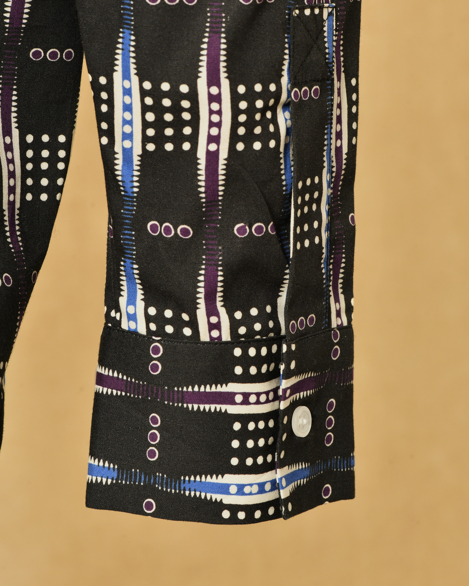 Chemisier en coton noir à motifs Chloé Stora