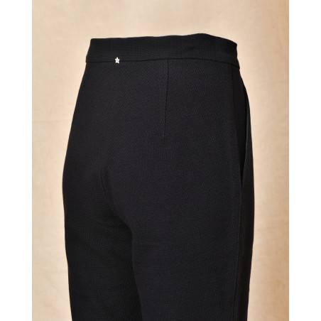 Pantalon en coton bleu Lorena Antoniazzi