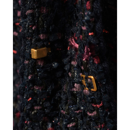 Manteau en tweed bleu Edward Achour