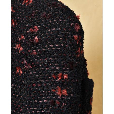 Manteau en tweed bleu Edward Achour