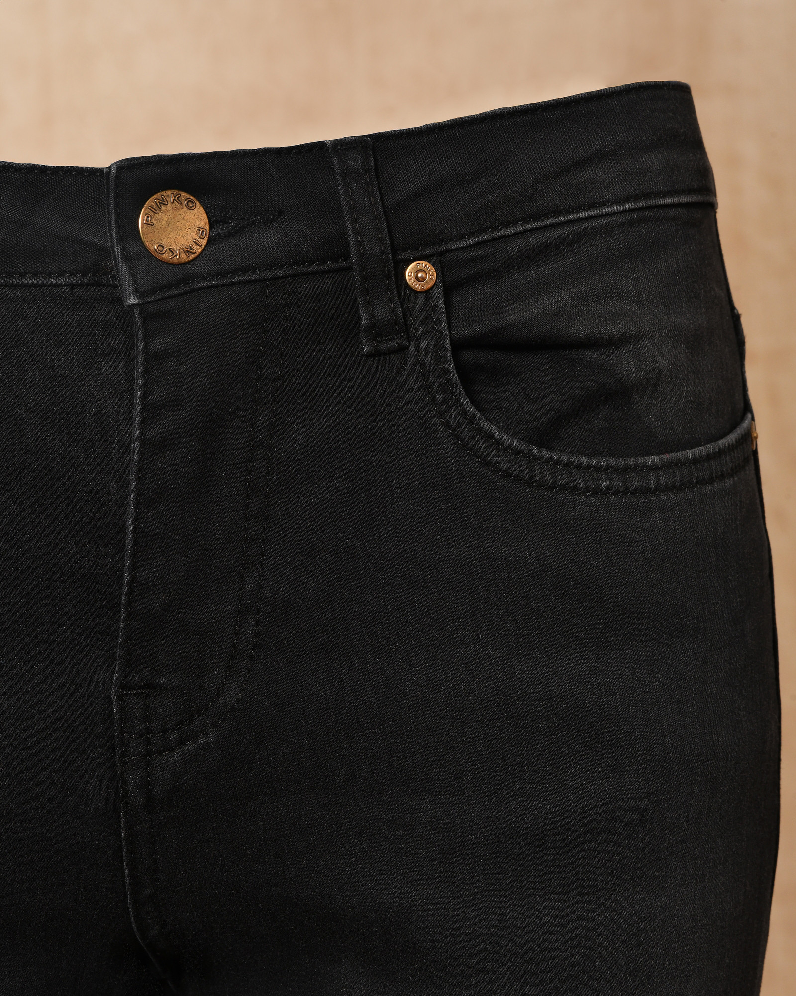 Pantalon en denim noir Pinko