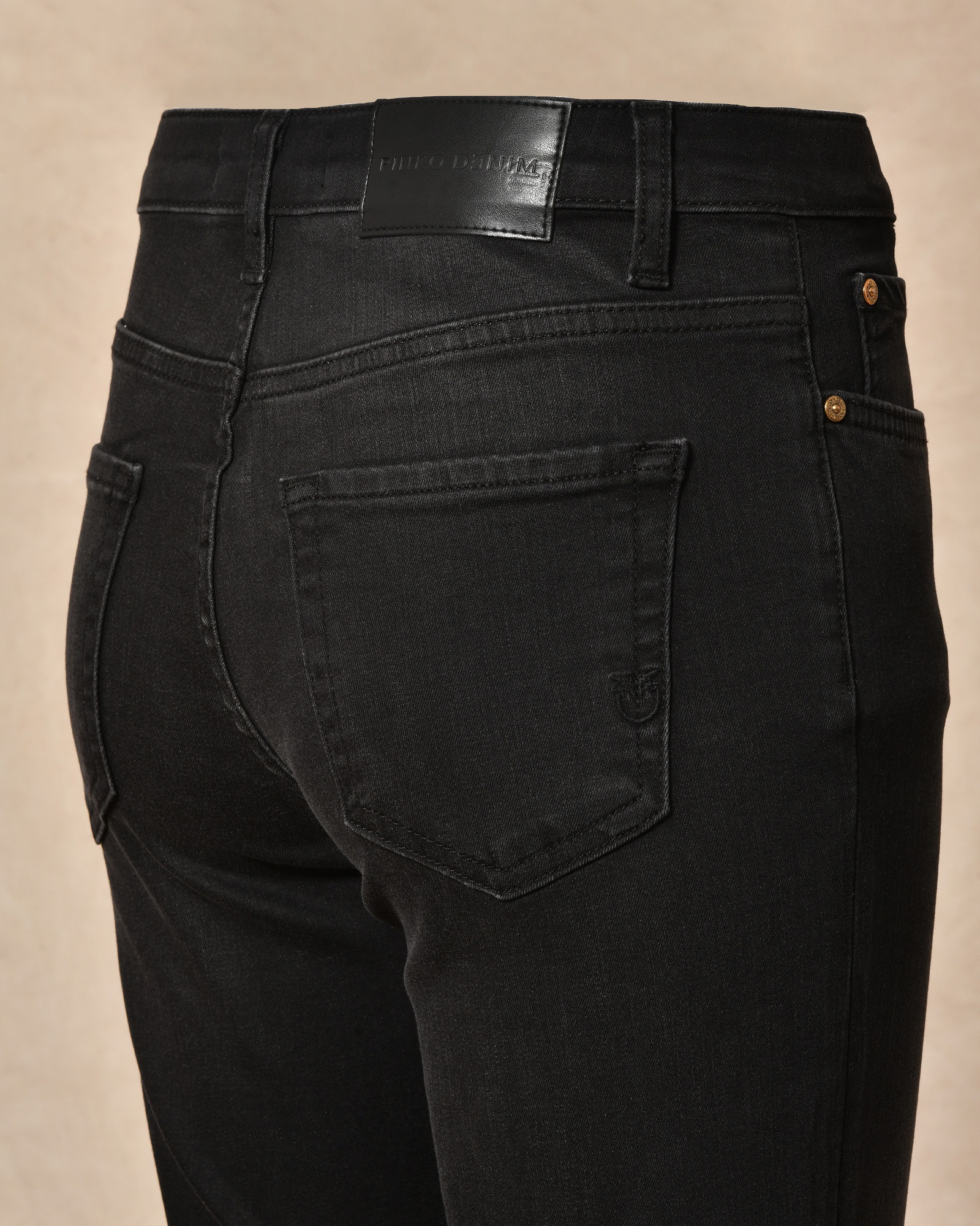 Pantalon en denim noir Pinko