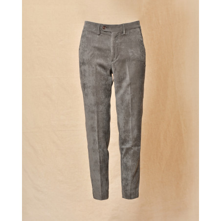 Pantalon en velours côtelé gris Re-Hash