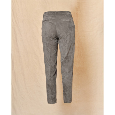 Pantalon en velours côtelé gris Re-Hash