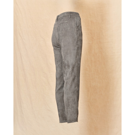 Pantalon en velours côtelé gris Re-Hash