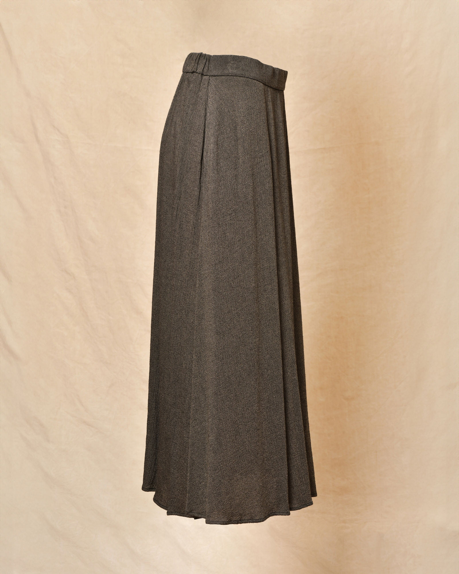 Jupe en laine et viscose gris Diega