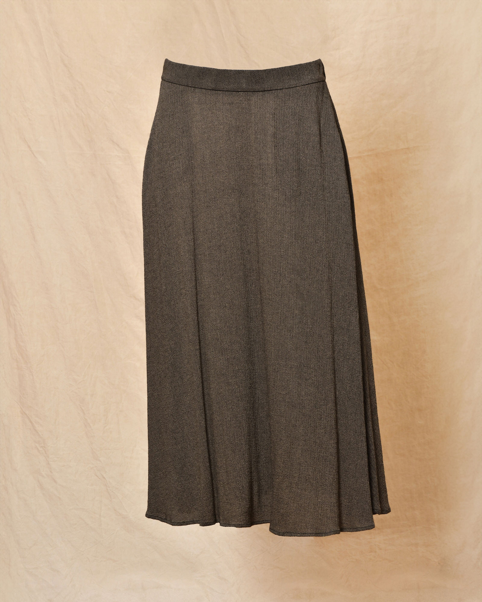 Jupe en laine et viscose gris Diega