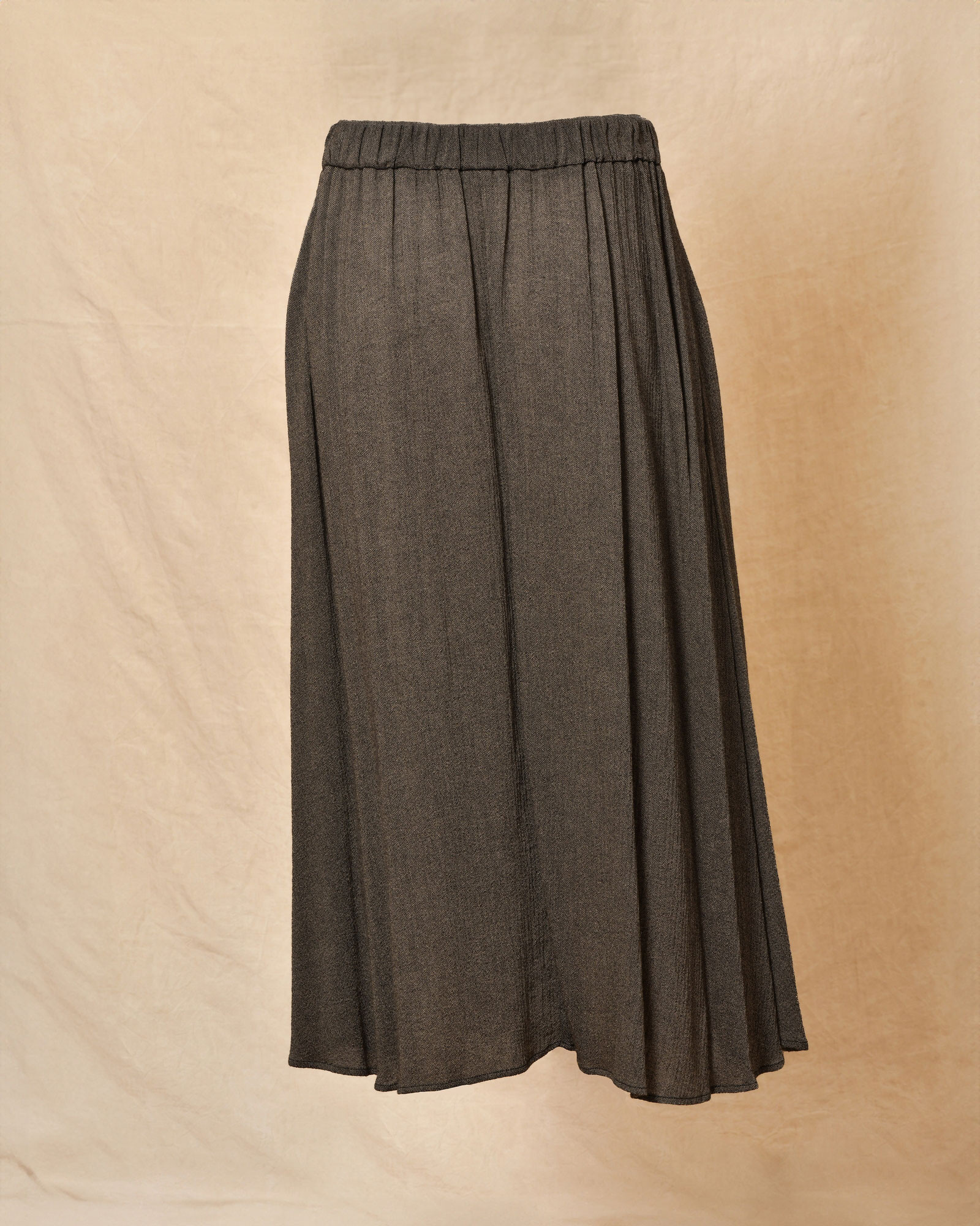 Jupe en laine et viscose gris Diega