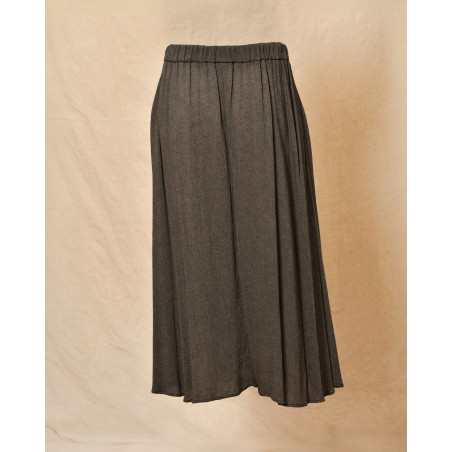 Jupe en laine et viscose gris Diega
