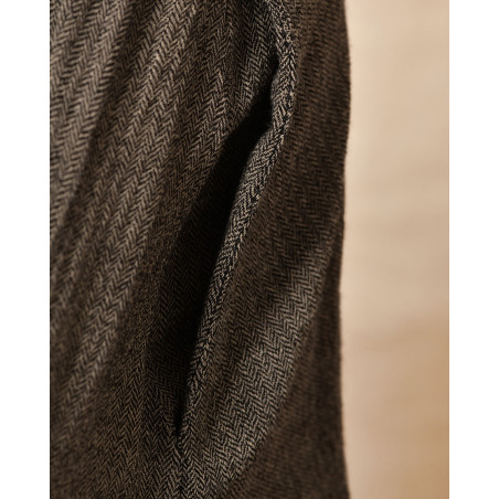 Jupe en laine et viscose gris Diega