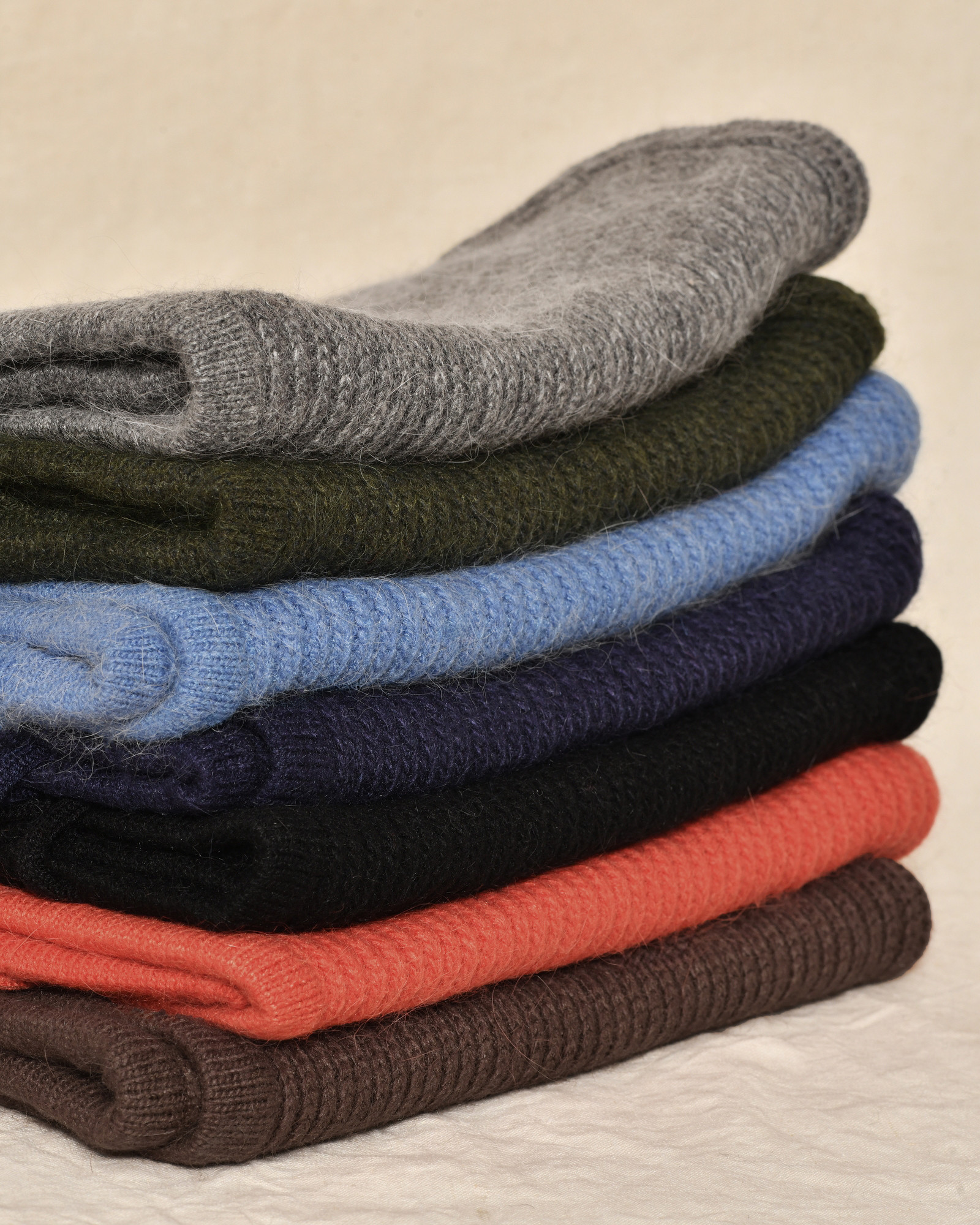 Cagoule en angora orange Ka