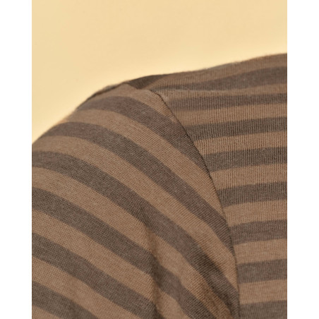 T-Shirt marron à rayures Diega