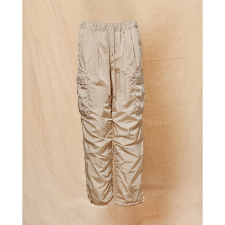 Pantalon cargo en tissu beige Lorena Antoniazzi