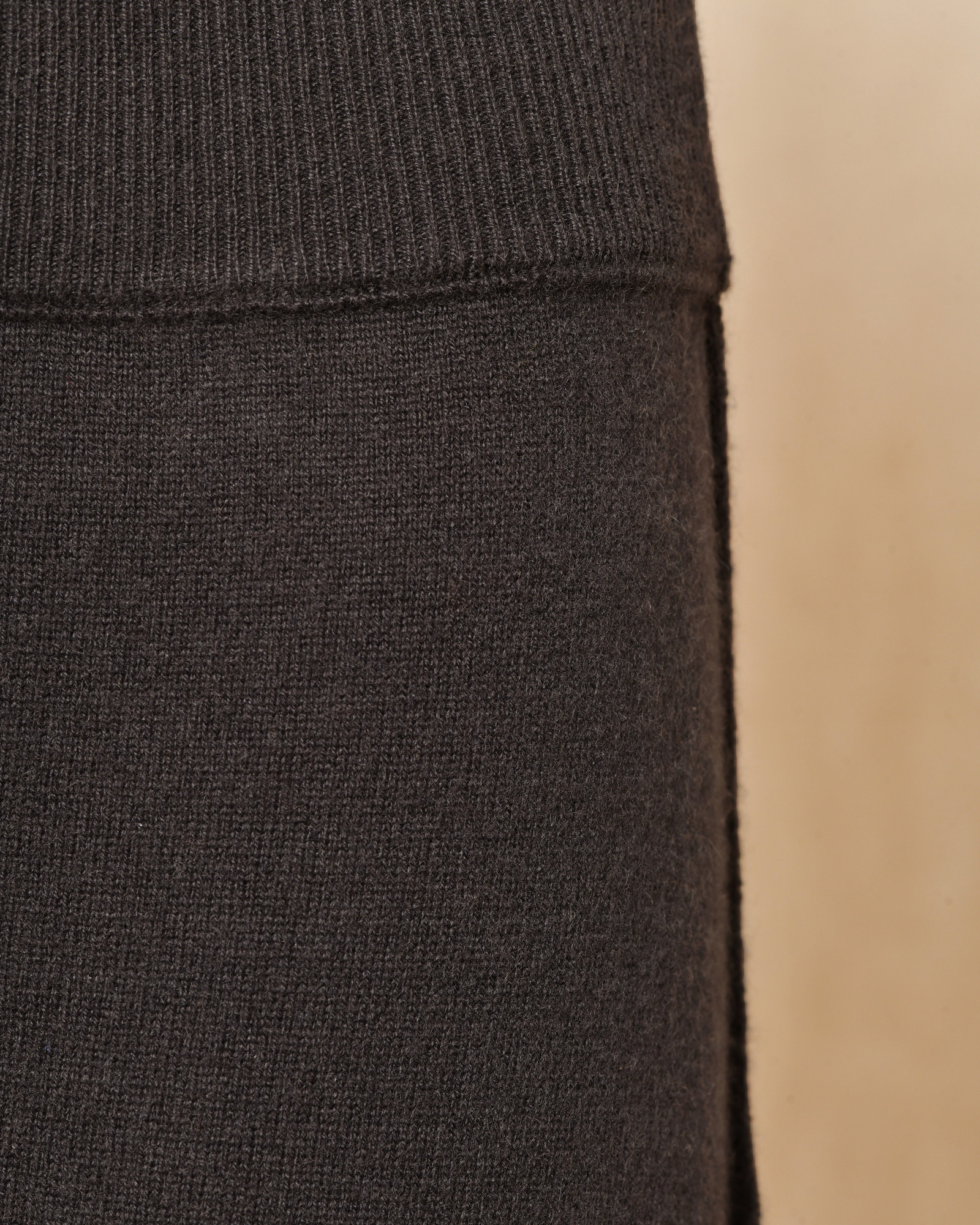 Jupe en cachemire marron Canessa