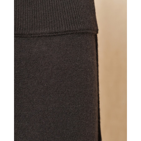 Jupe en cachemire marron Canessa