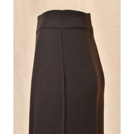Jupe en cachemire marron Canessa