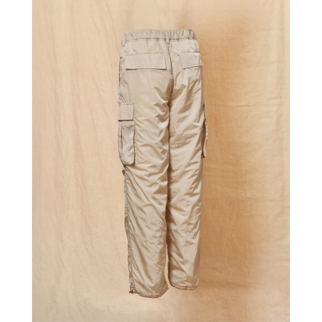 Pantalon cargo en tissu beige Lorena Antoniazzi