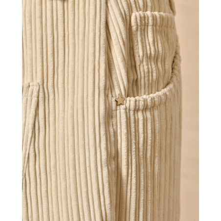 Pantalon en velours côtelé beige Lorena Antoniazzi