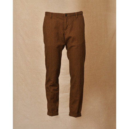 Pantalon en coton brique AT.P.CO