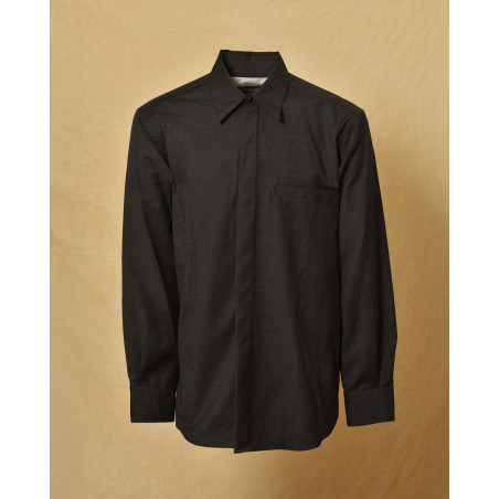 Chemise grise col français Pancaldi B