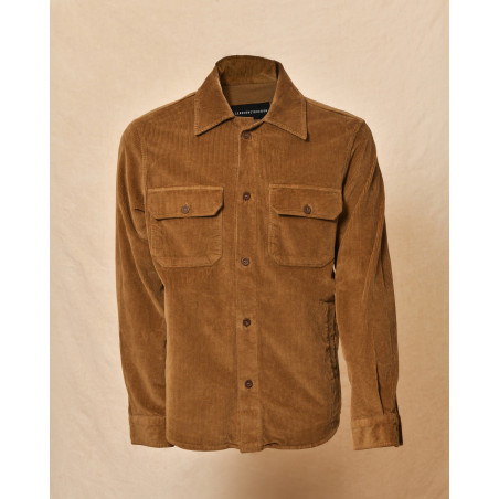 Chemise en velours cotelé camel Zero Construction