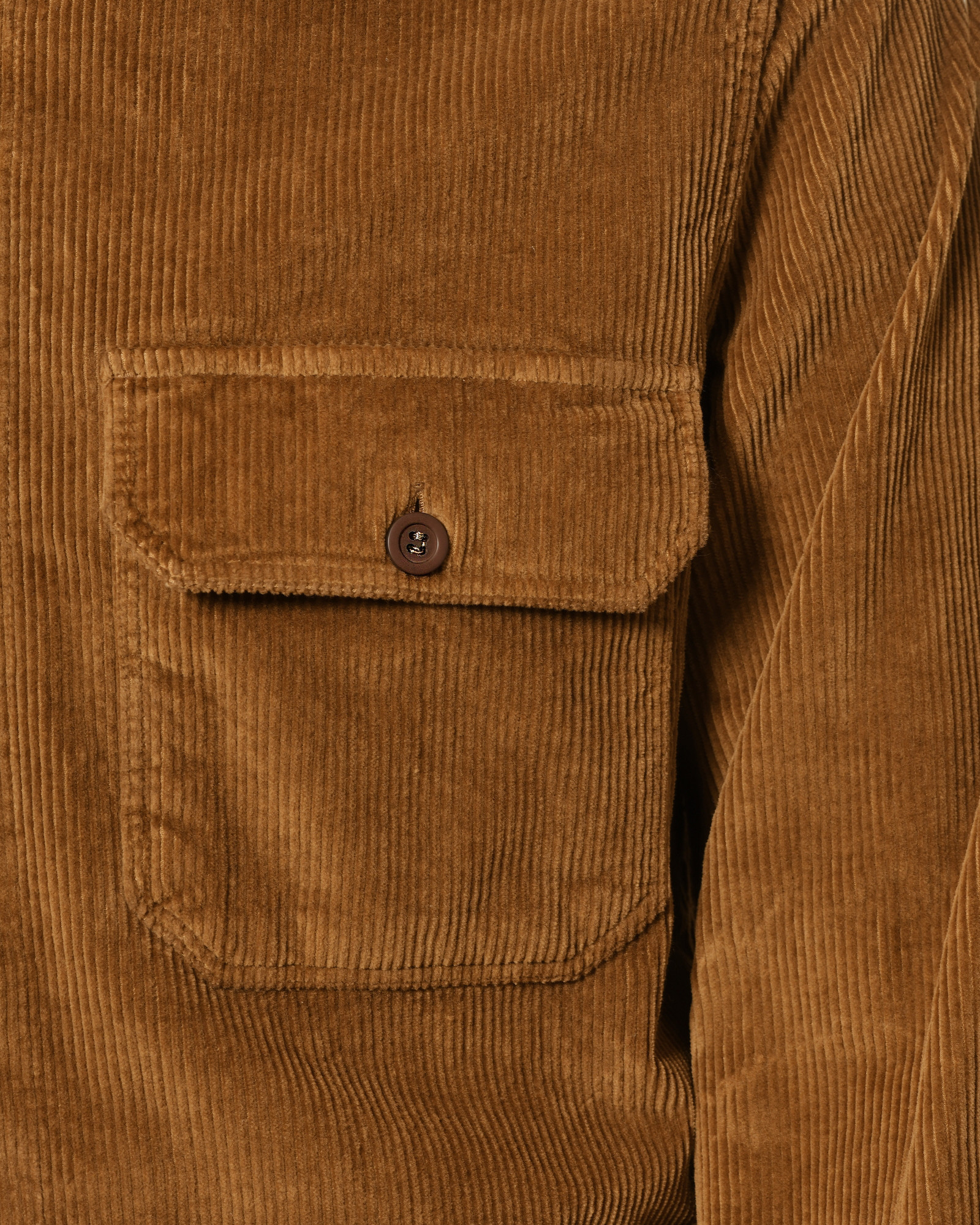 Chemise en velours cotelé camel Zero Construction