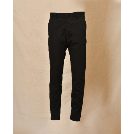 Pantalon en coton noir Maurizio Massimino
