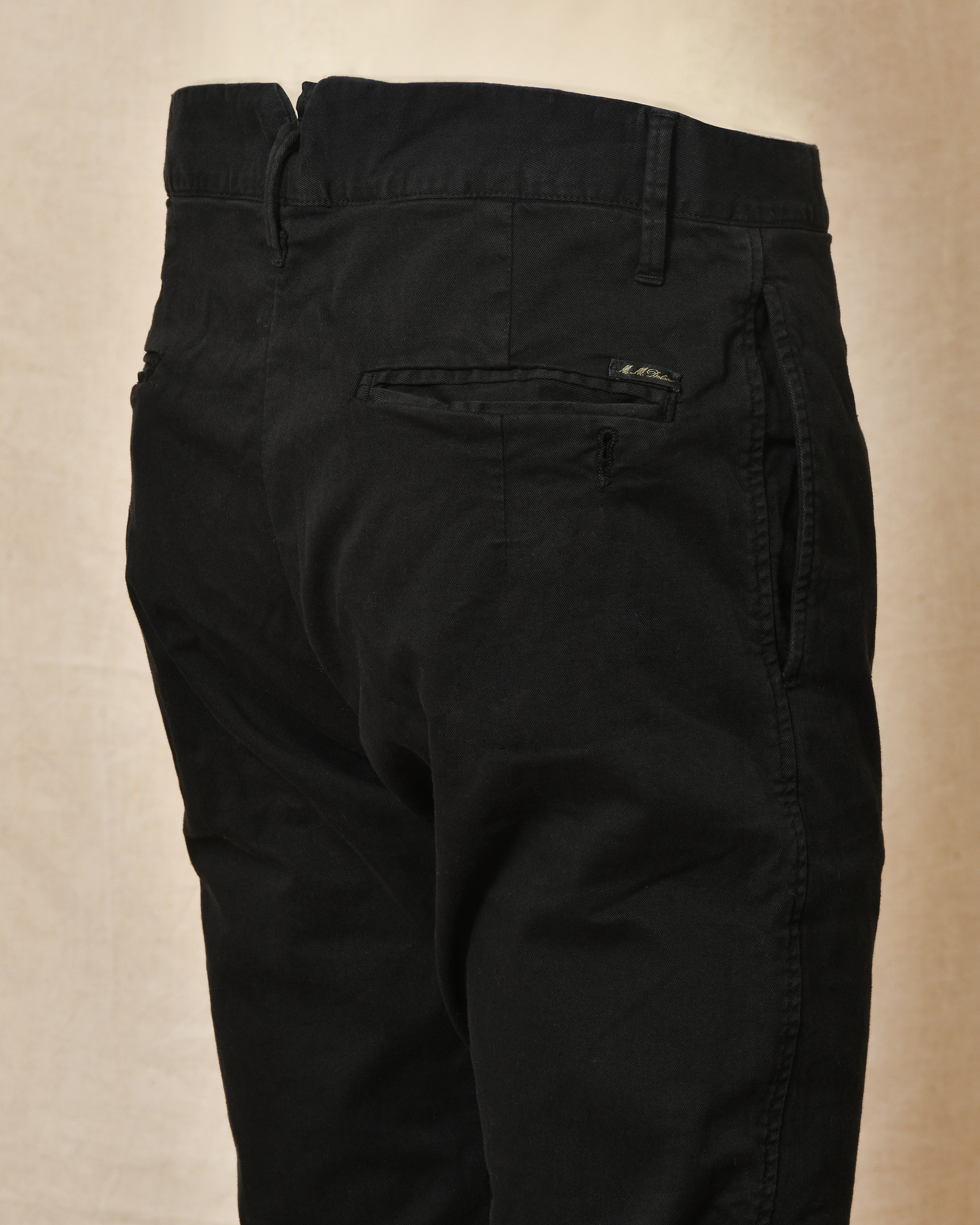 Pantalon en coton noir Maurizio Massimino
