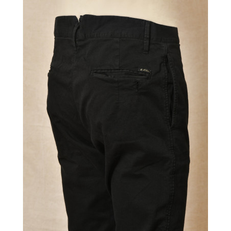 Pantalon en coton noir Maurizio Massimino
