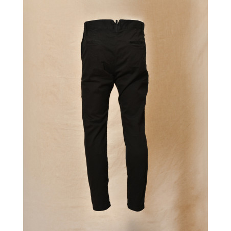 Pantalon en coton noir Maurizio Massimino