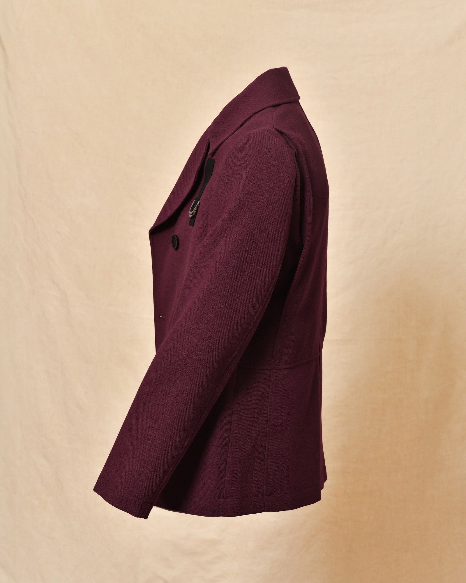 Veste en laine bordeaux John Galliano