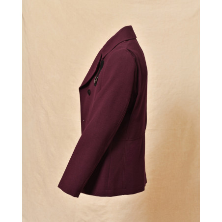 Veste en laine bordeaux John Galliano
