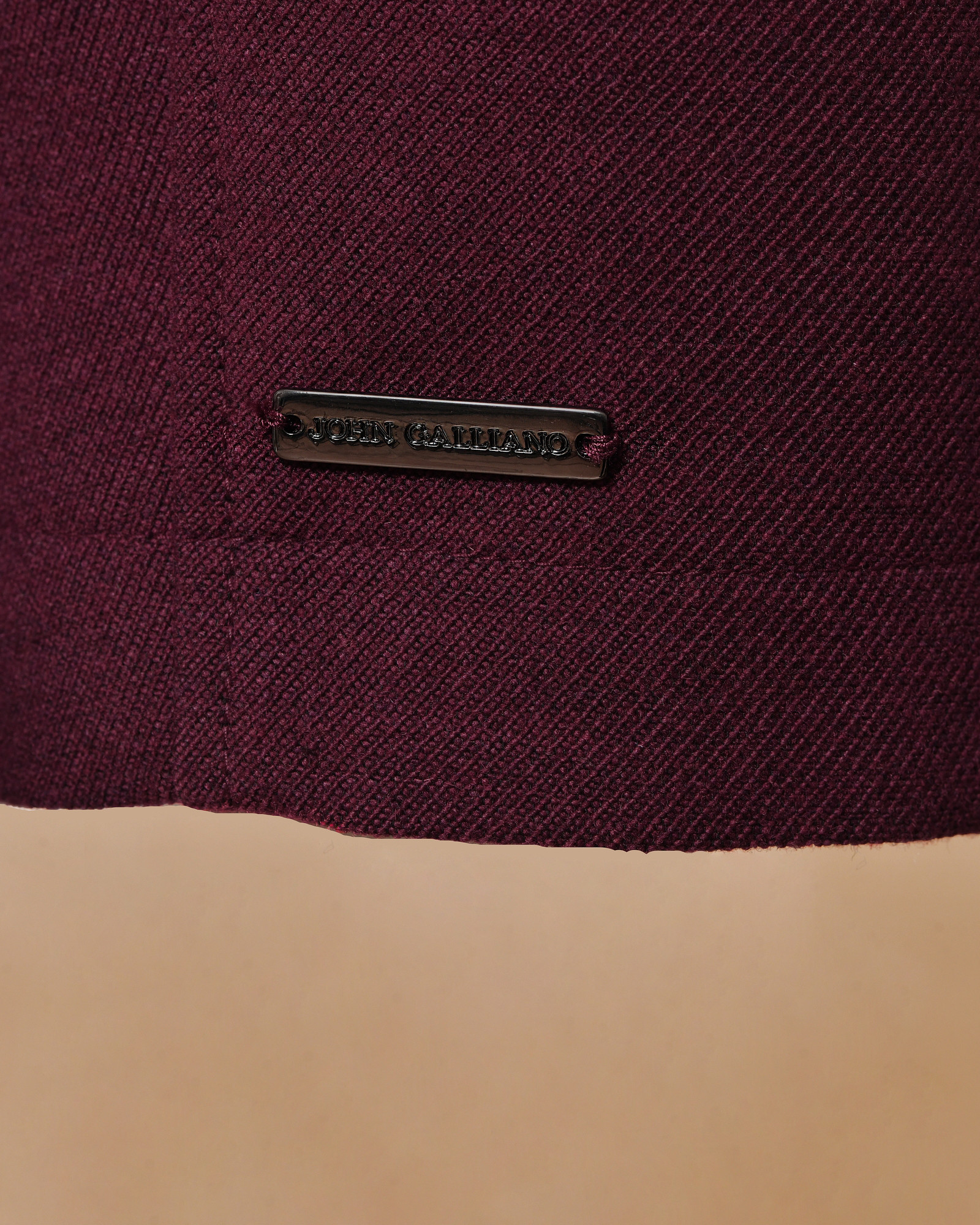 Veste en laine bordeaux John Galliano