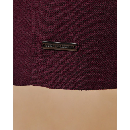 Veste en laine bordeaux John Galliano