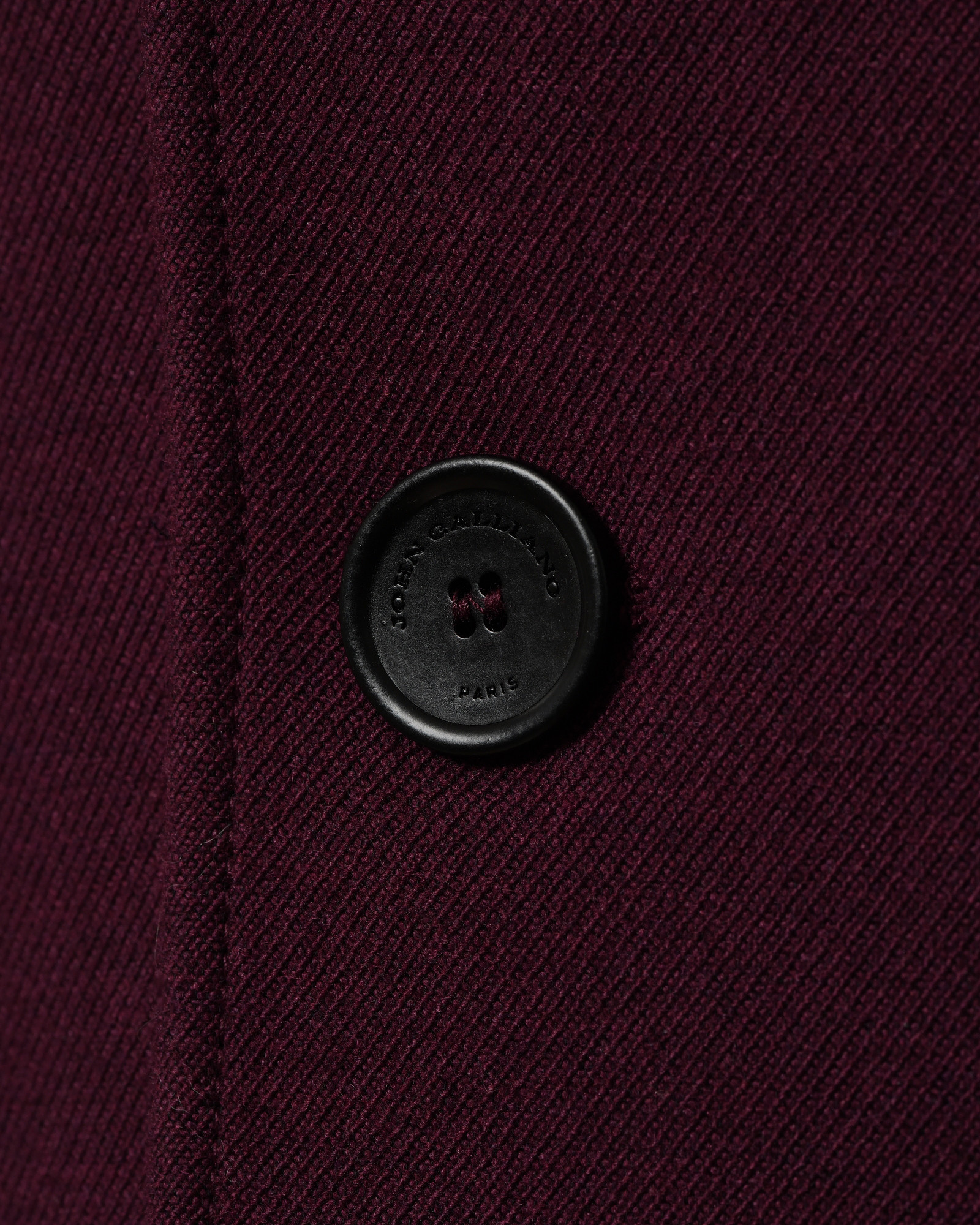Veste en laine bordeaux John Galliano