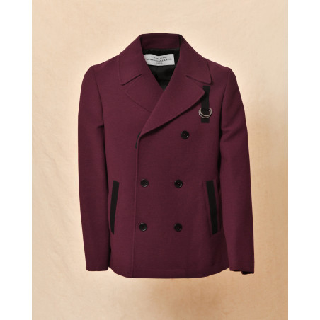 Veste en laine bordeaux John Galliano