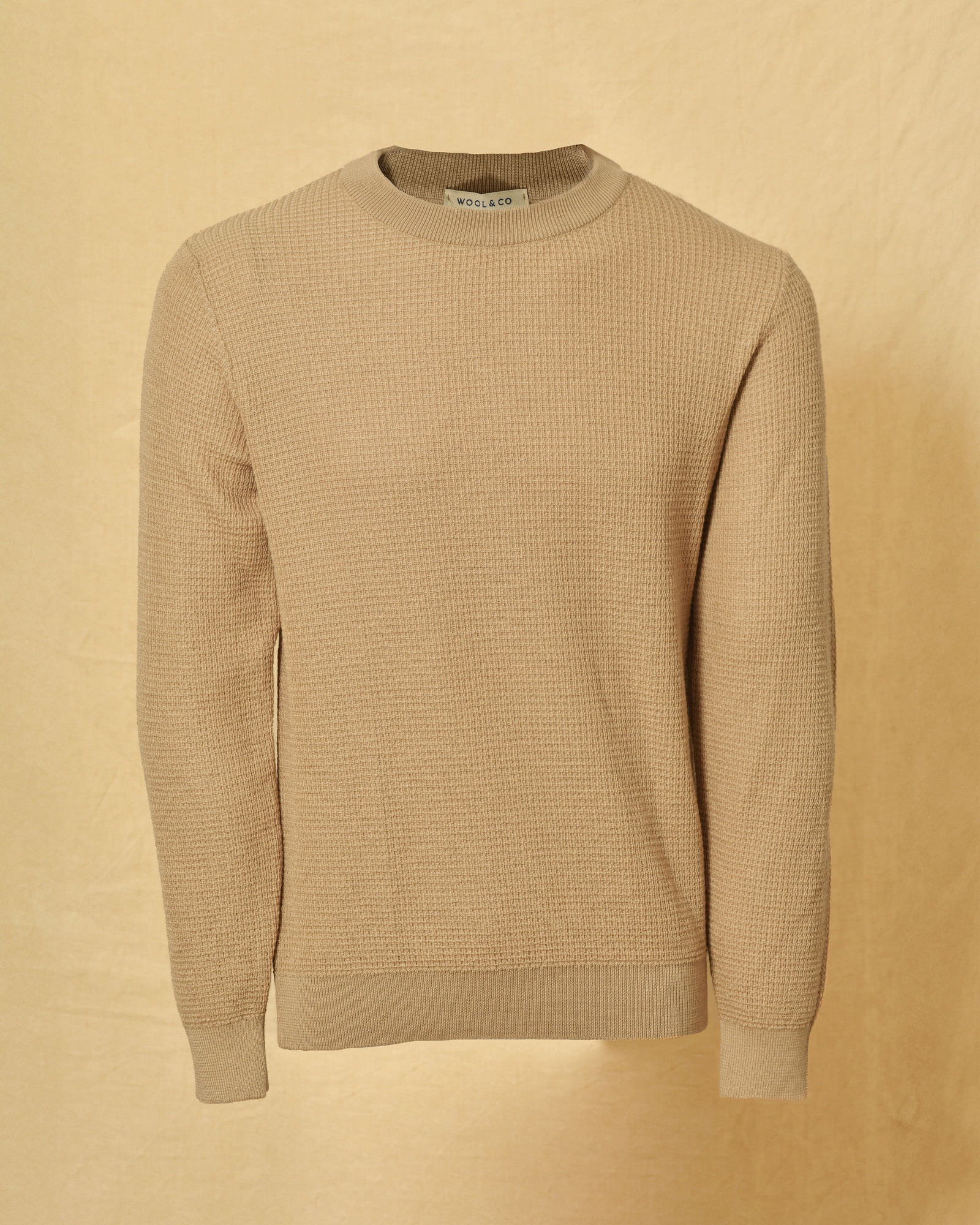 Pull en laine beige Wool & Co