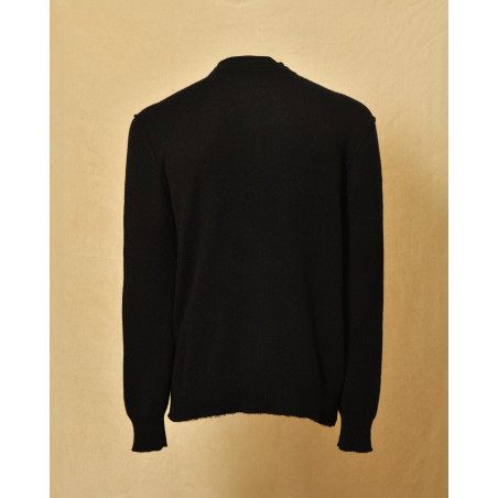 Pull en alpaga superfine noir Isabel Benenato