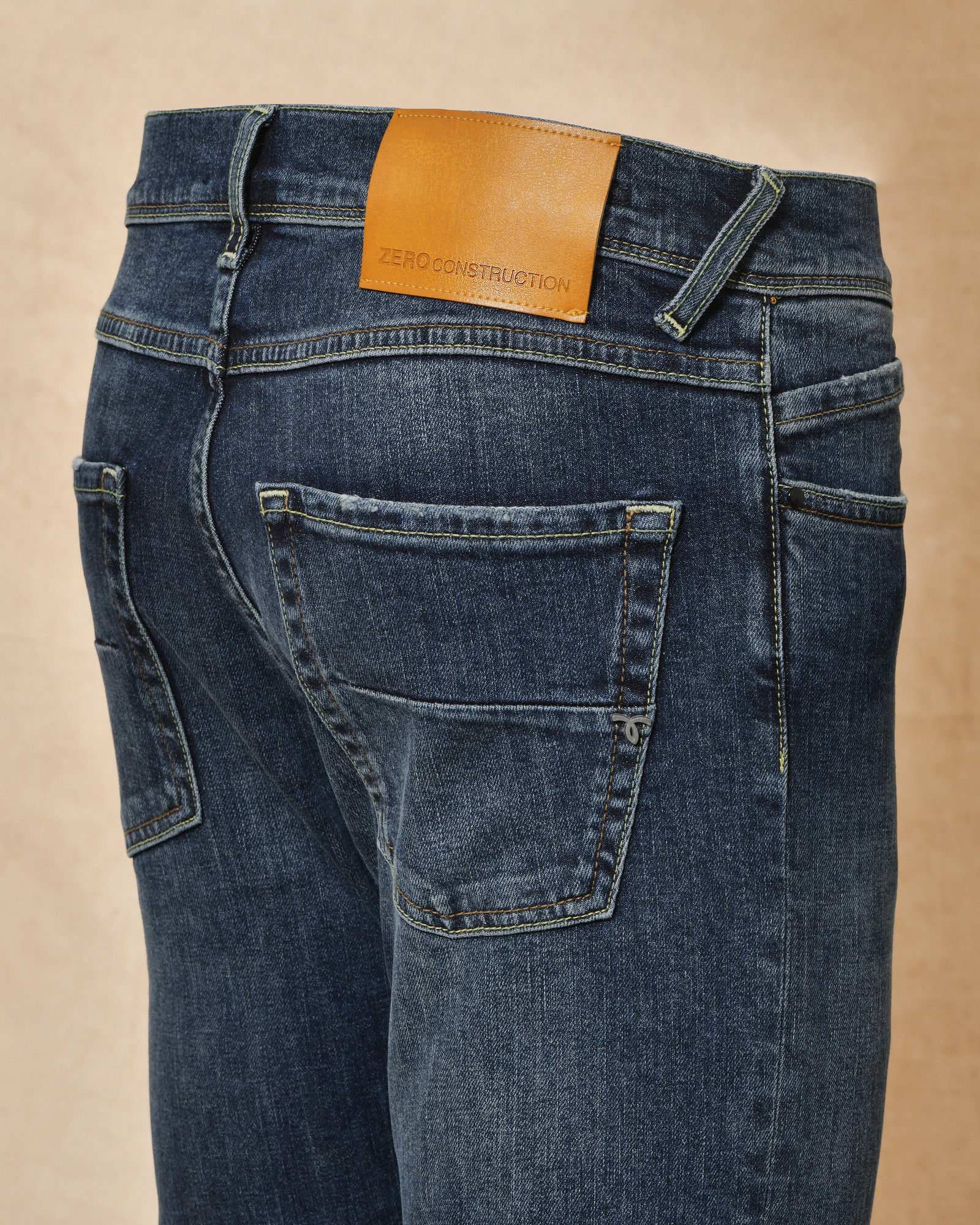 Jean en coton bleu Zero Construction