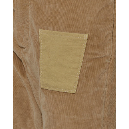 Pantalon en velours cotêlé beige Maurizio Massimino