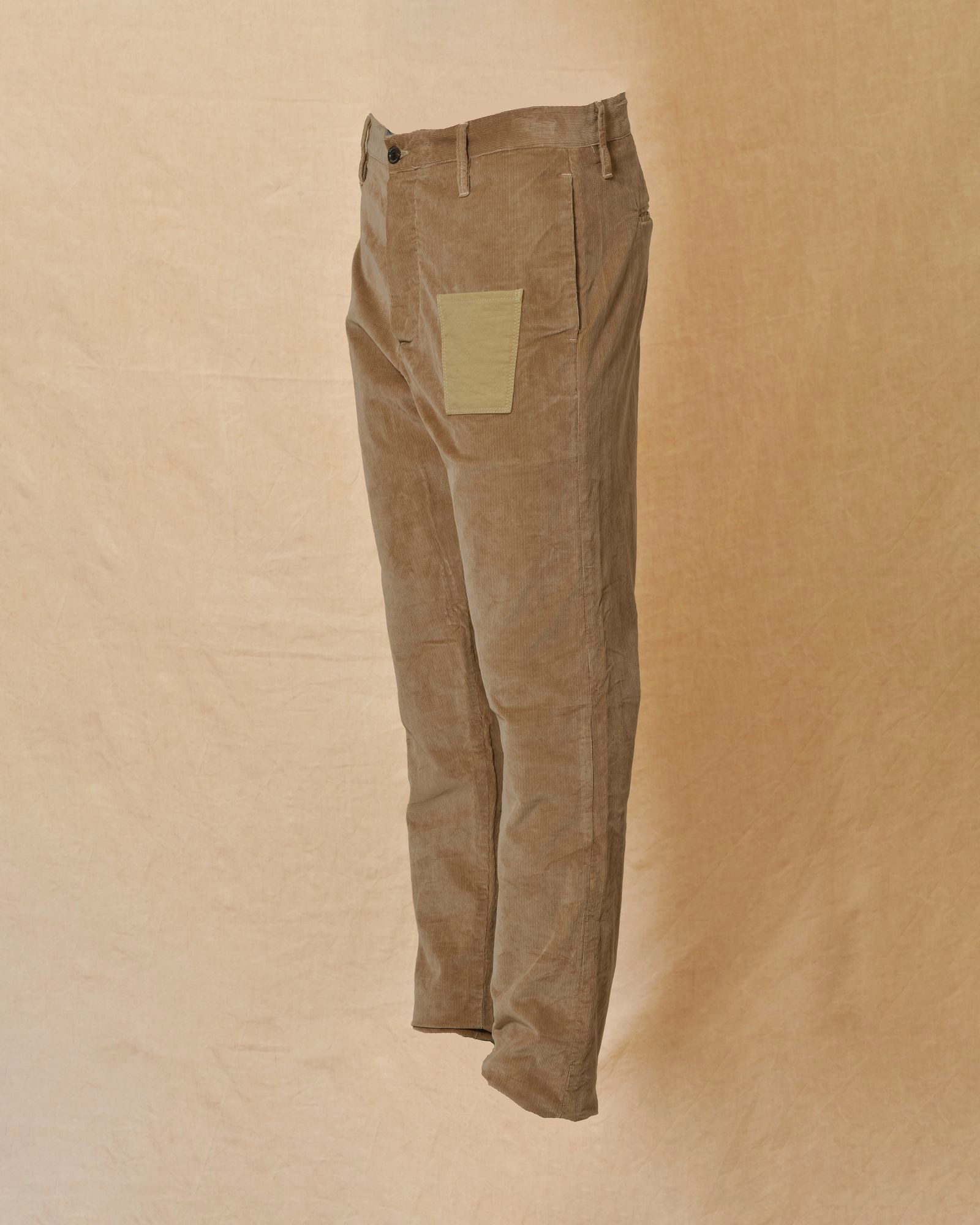 Pantalon en velours cotêlé beige Maurizio Massimino