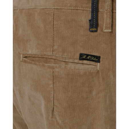 Pantalon en velours cotêlé beige Maurizio Massimino