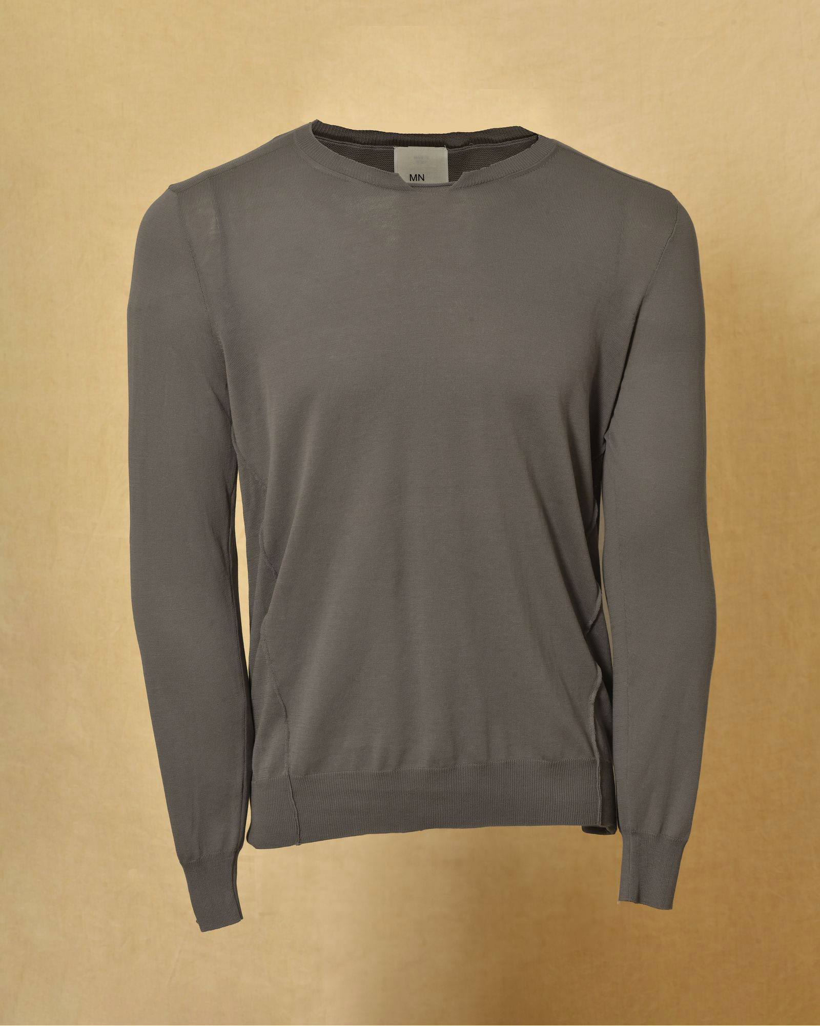 Pull en coton gris Manostorti