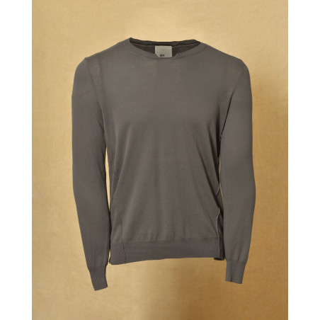 Pull en coton gris Manostorti
