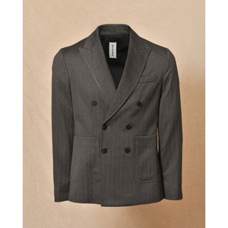 Veste croisée grise Obvious