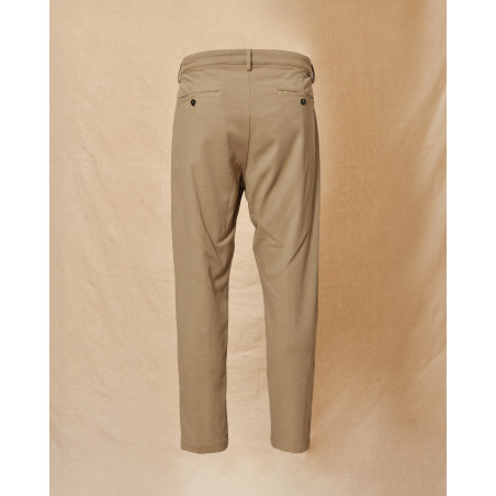 Pantalon en coton beige True NYC