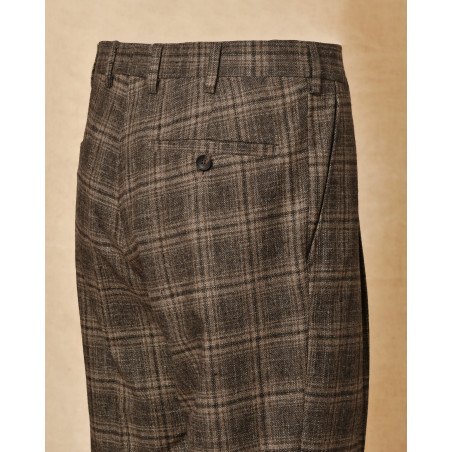 Pantalon en laine et coton marron Archives 18-20